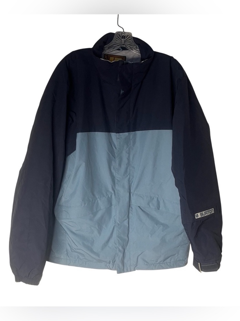 BURTON Snowboard Ski Jacket Insulated Navy Light Blue Colorblock Mens Size Large